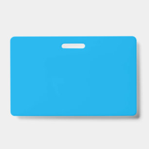 Solid Cyan Blue Background Summer Minimal Style ID Badge