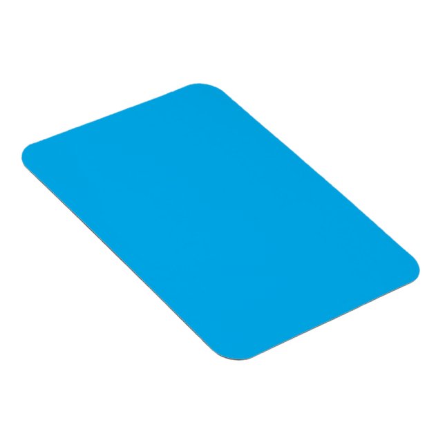 Solid Cyan Blue Background | Summer Minimal Style Magnet (Right Side)