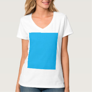 Solid Cyan Blue Background Summer Minimal Style T-Shirt