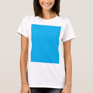Solid Cyan Blue Background Summer Minimal Style T-Shirt