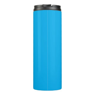 Solid Cyan Blue Background   Summer Minimal Style Thermal Tumbler
