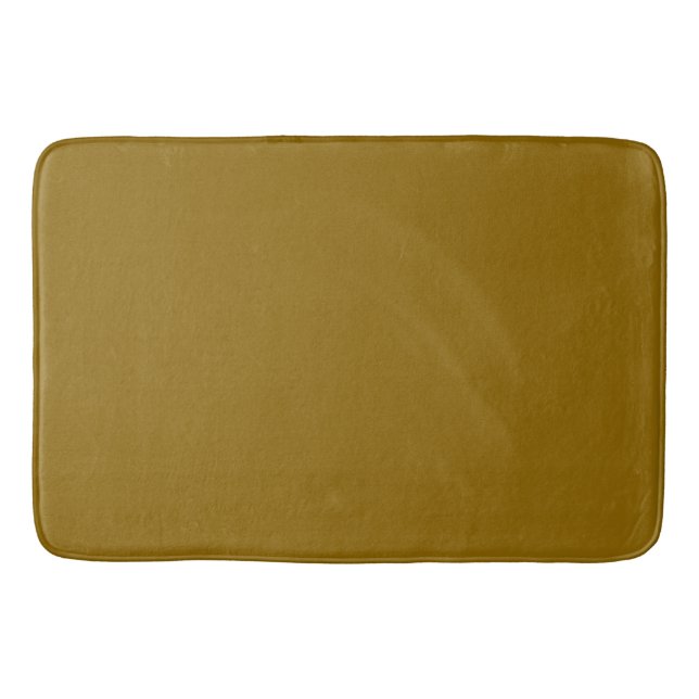 Solid dark gold brown bath mat (Front)