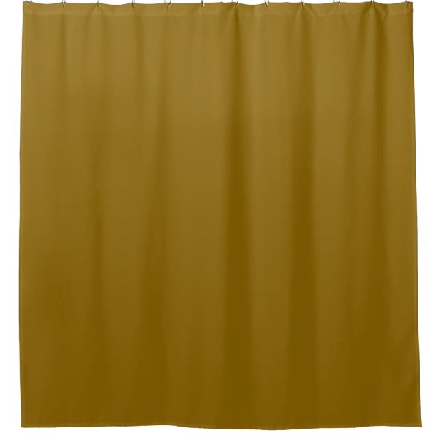 Solid dark gold brown shower curtain (Front)
