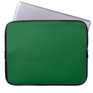 Solid dark hunter green laptop sleeve