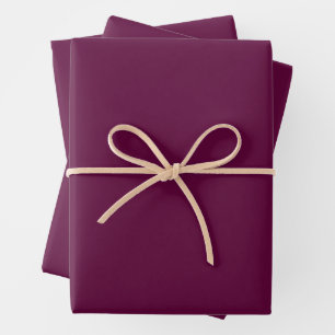 Solid Dark Magenta Wrapping Paper Sheet