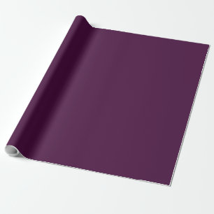 Solid dark plum purple wrapping paper