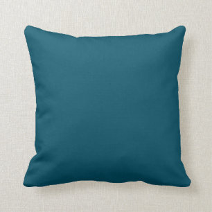 Solid Dark Teal Blue Turquoise pillow