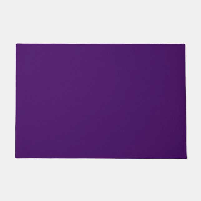 Solid dark violet purple doormat (Front)