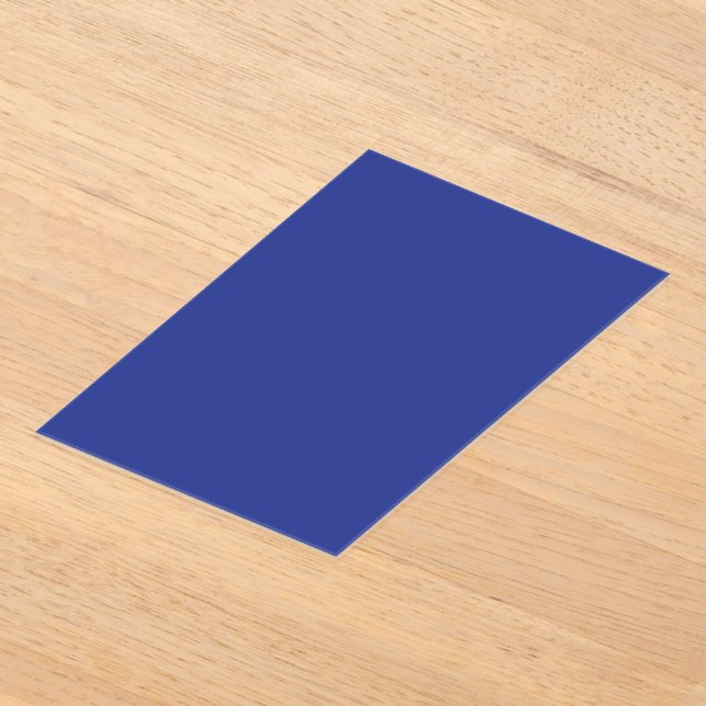 Solid Deep Blue Backdrop | Bold Minimalist Design Acrylic Invitations (Laydown)