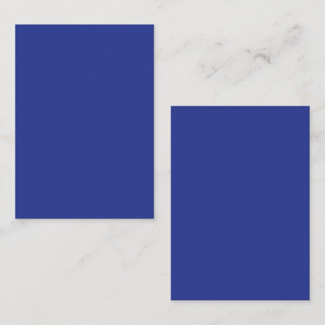 Solid Deep Blue Backdrop | Bold Minimalist Design Card (Front/Back)