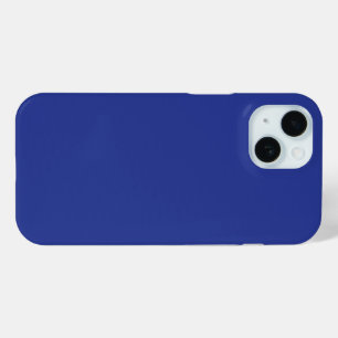 Solid Deep Blue Backdrop   Bold Minimalist Design iPhone 15 Case