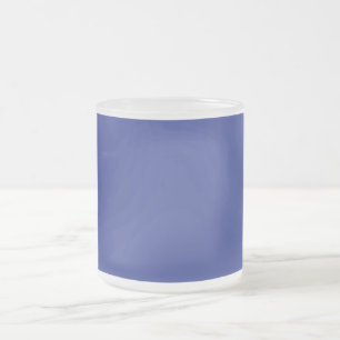 Solid Deep Blue Backdrop   Bold Minimalist Design Frosted Glass Coffee Mug