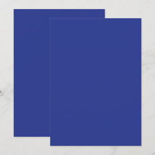 Solid Deep Blue Backdrop   Bold Minimalist Design Holiday Card