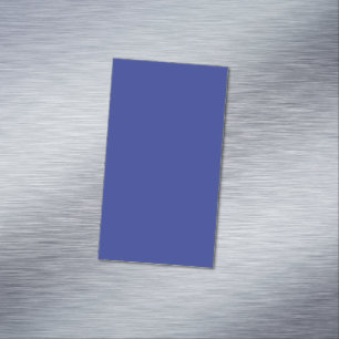 Solid Deep Blue Backdrop   Bold Minimalist Design Magnetic Business Card