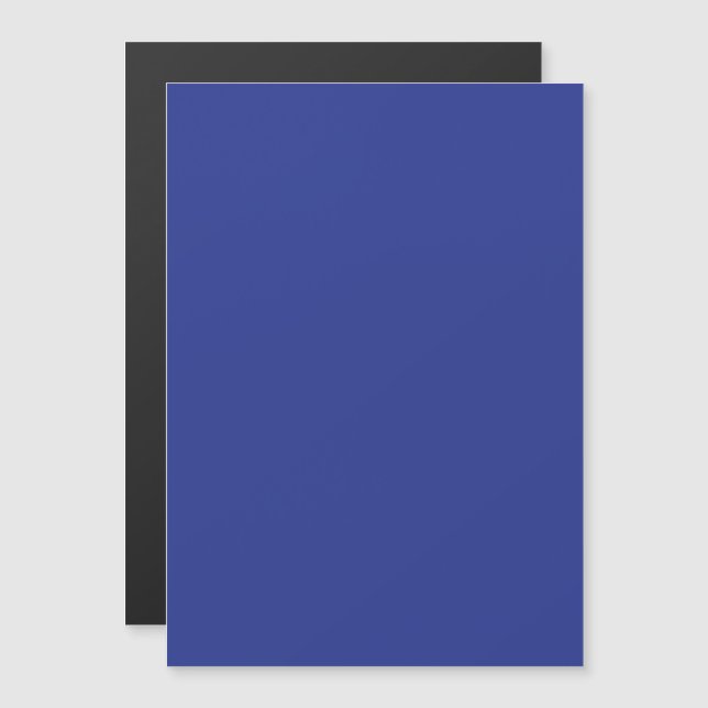 Solid Deep Blue Backdrop | Bold Minimalist Design Magnetic Invitation (Front/Back)