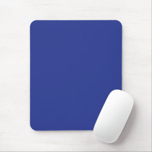 Solid Deep Blue Backdrop   Bold Minimalist Design Mouse Mat