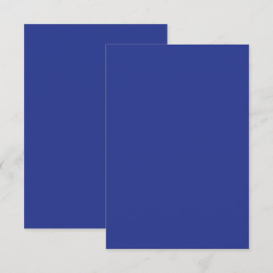 Solid Deep Blue Backdrop   Bold Minimalist Design Thank You Card