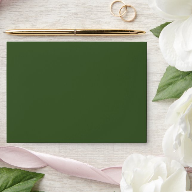 Solid Deep Forest Green Envelope (Wedding)
