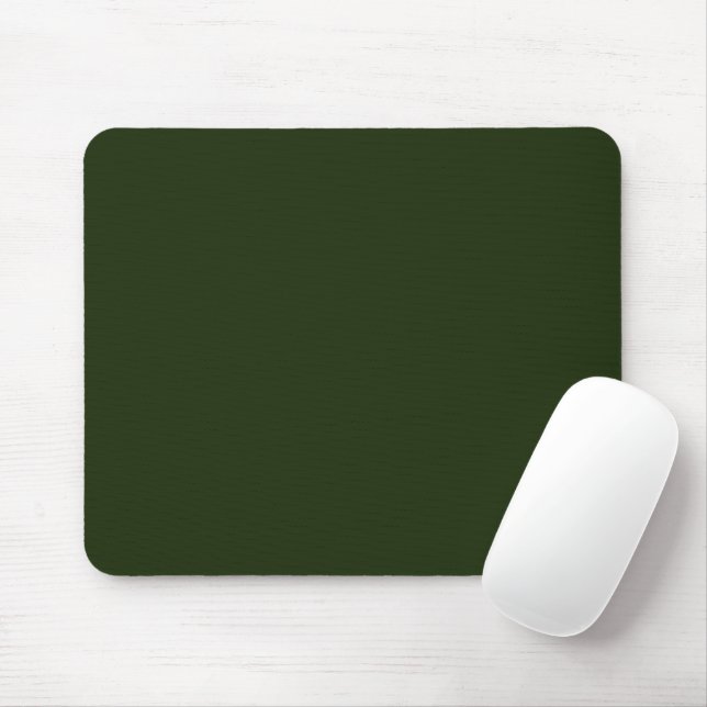 Solid deep forest green mouse mat (With Mouse)