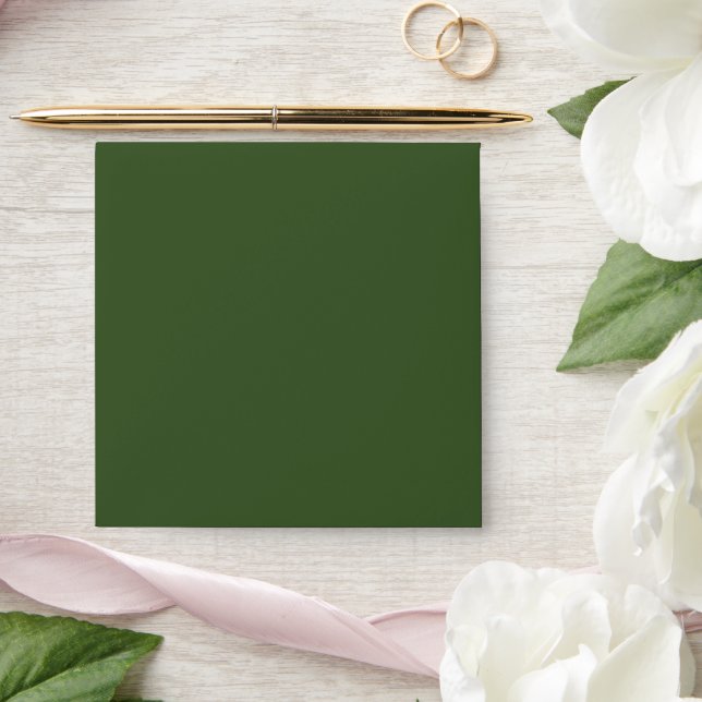 Solid Deep Forest Green Square Envelope (Wedding)