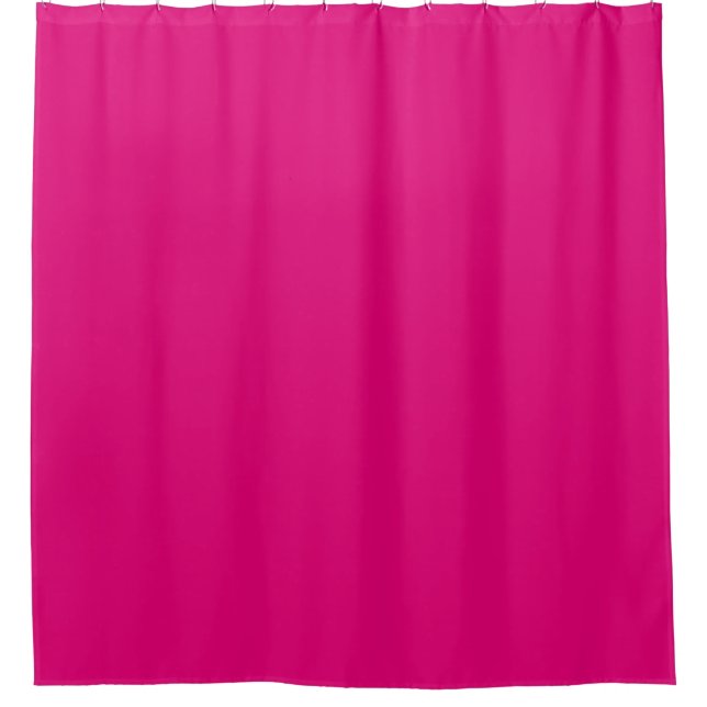 Solid deep pink shower curtain (Front)
