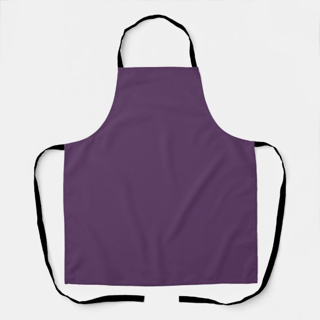 Solid Deep Purple Colour Modern Apron (Front)