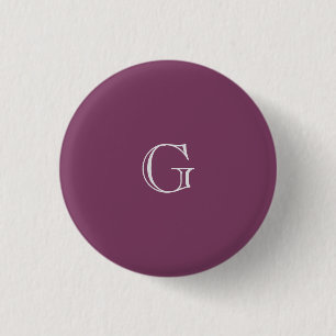 Solid Deep Purple Lilac Background Editable Text 3 Cm Round Badge