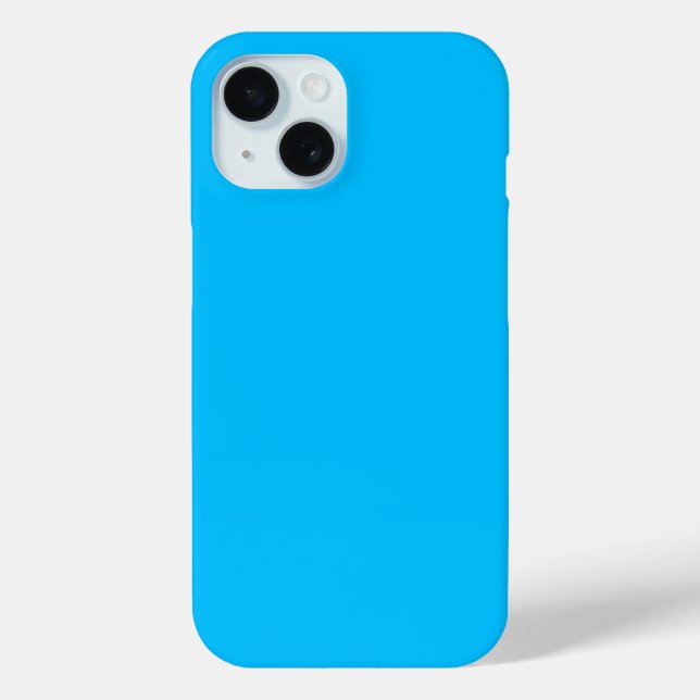 Solid Deep Sky Blue Modern Stylish Case-Mate iPhone Case (Back)