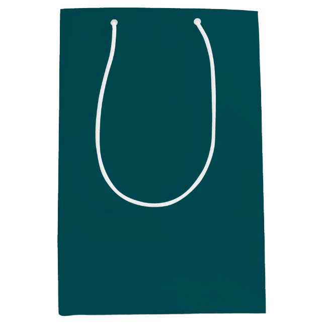 Solid deep teal medium gift bag (Front)