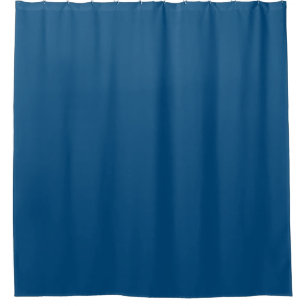 Solid denim blue shower curtain