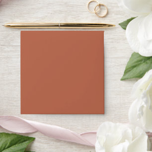 Solid Earthy Terracotta Square Envelope