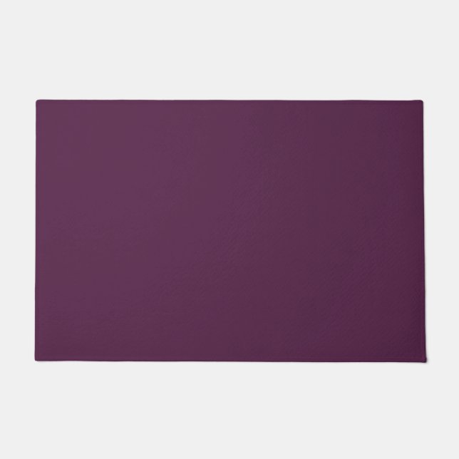 Solid eggplant purple doormat (Front)