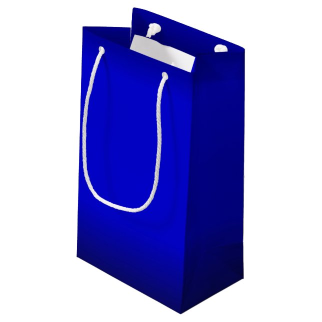 Solid Electric Blue Small Gift Bag (Back Angled)