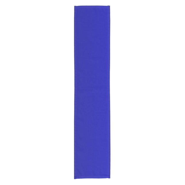 Solid Electric Cobalt Blue Short Table Runner (Front)