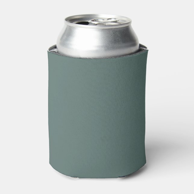 Solid Eucalyptus Green Colour | Hex# 5B7570 Can Cooler (Can Front)