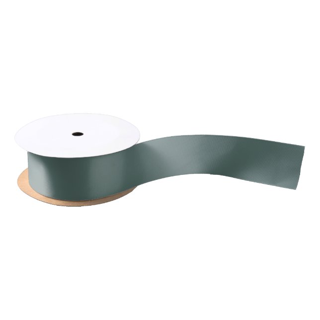 Solid Eucalyptus Green Colour | Hex# 5B7570 Satin Ribbon (Spool)