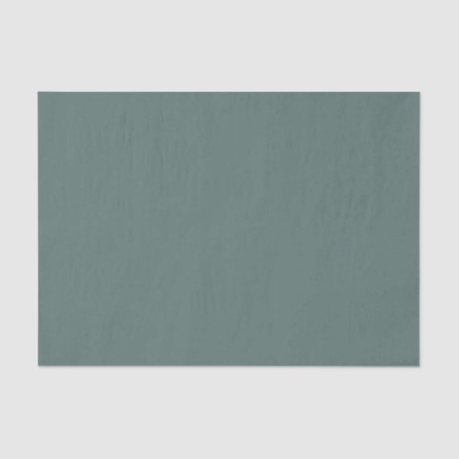 Solid Eucalyptus Green Colour | Hex# 5B7570 Tissue Paper (Front)