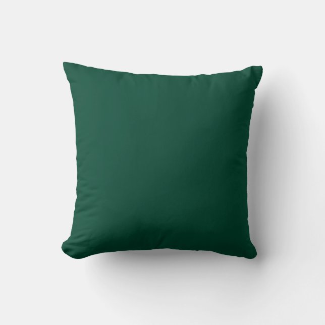 Solid Forest Green Pop of Colour Cushion (Front)
