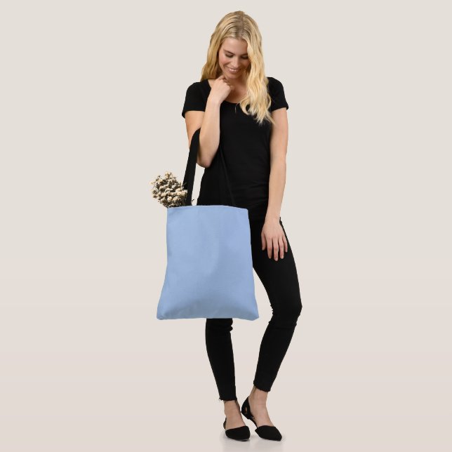 Solid French Blue Tote Bag (On Model)