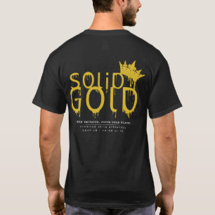 SOLID GOLD: 17-18 Official logo on black T-Shirt