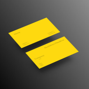 solid gold colour business card