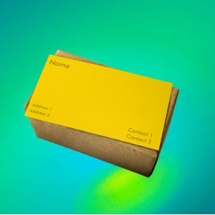 solid gold colour - modern business card