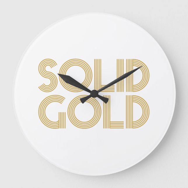 SOLID GOLD LARGE CLOCK (Front)