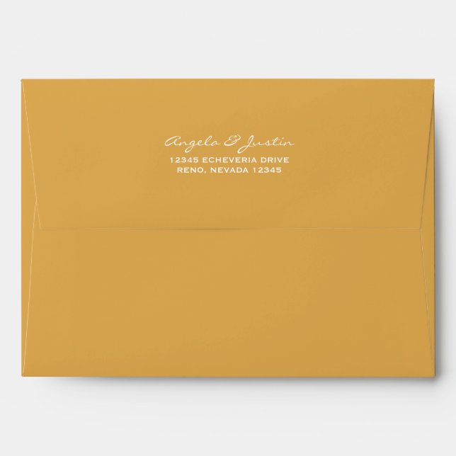 Solid Golden Honeycomb Envelope (Back (Top Flap))