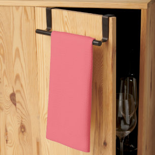 Solid grapefruit hot pink tea towel