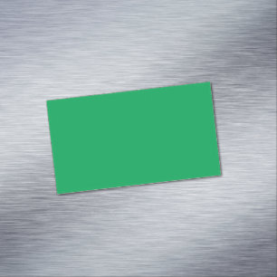 Solid Green Background Magnetic Business Card