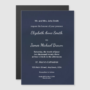Solid Green Background  Magnetic Invitation