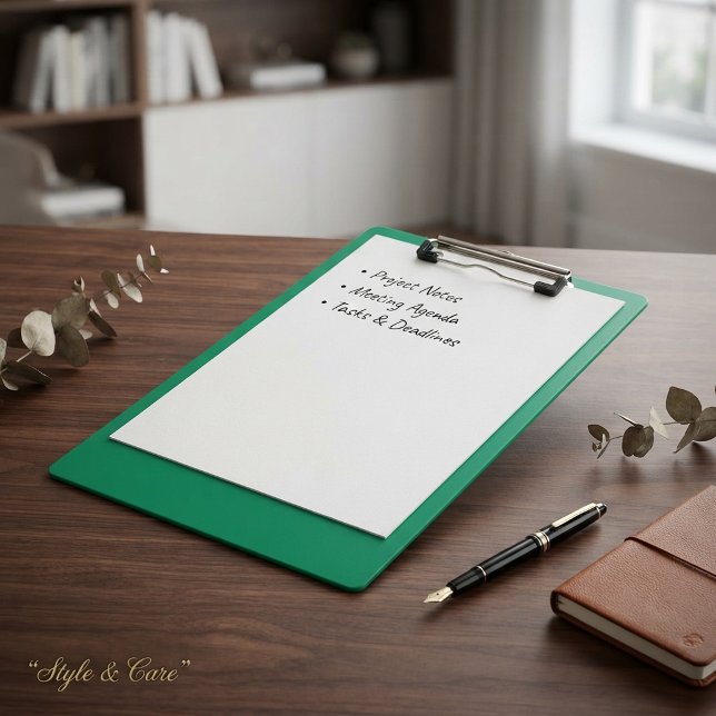 Solid Green Blue Clipboard with Custom Design (Solid Green Blue Clipboard with Custom Design)