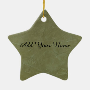 Solid Green Ceramic Tree Decoration
