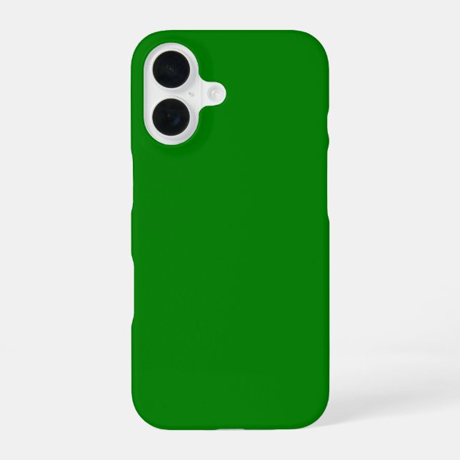 Solid Green Colour iPhone 16 Case (Back)